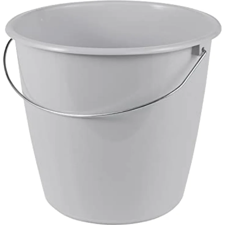 keeeper Eimer Erik mit Metallbügel, 5 l, Polypropylen, 24 x 24 x 20 cm, Nordic Grey – Bild 1