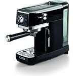 Ariete Perfetto Slim Manometro 1381/12 czarny, Siebträgermaschine, Schwarz