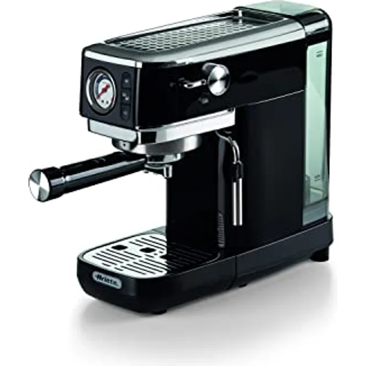 Ariete Perfetto Slim Manometro 1381/12 czarny, Siebträgermaschine, Schwarz – Bild 1