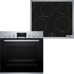 Bosch HND635CS61 Herd-Induktionskochfeld-Kombination (herdgesteuert)59,4cm, EcoClean Direct-Reinigungshilfe, AutoPilot 10-Automatikprogramme, Weiße LED-Display-Steuerung, Versenkknebel Kindersicherung