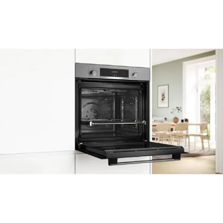 Bosch HBA514ES3, Multifunktionsofen Serie 4, 60 cm, Reinigungsassistent mit Wasser, 3D Heißluft, Energieeffizienz A+ – Bild 5