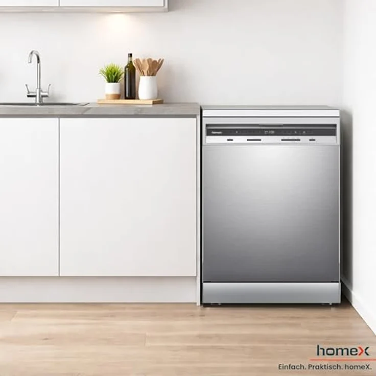 homeX DWFS601442A-S Geschirrspüler 60 cm, freistehend, 14 Maßgedecke, 9 Programme, AquaStop, unterbaufähig, 42 dB – Bild 12