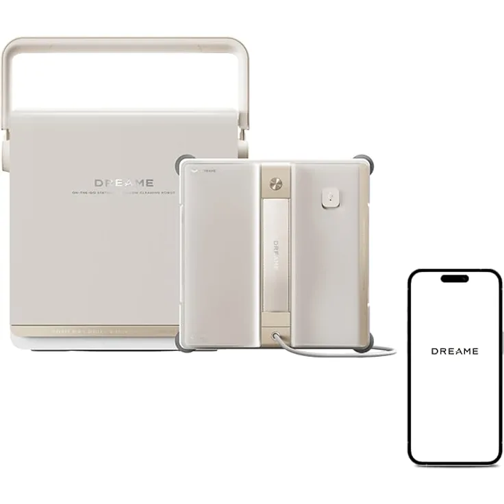 Dreame Fensterputzroboter C1 Station, intelligente KI-Routenplanung, 5.500 Pa Saugkraft, Dual-Spray-Technologie, mobile All-in-One-Station