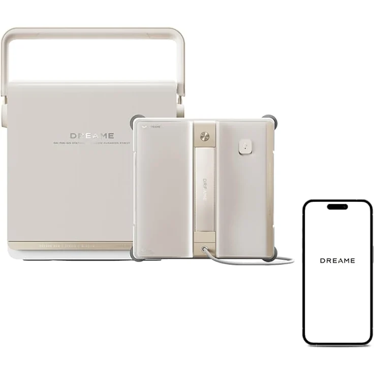 Dreame Fensterputzroboter C1 Station, intelligente KI-Routenplanung, 5.500 Pa Saugkraft, Dual-Spray-Technologie, mobile All-in-One-Station