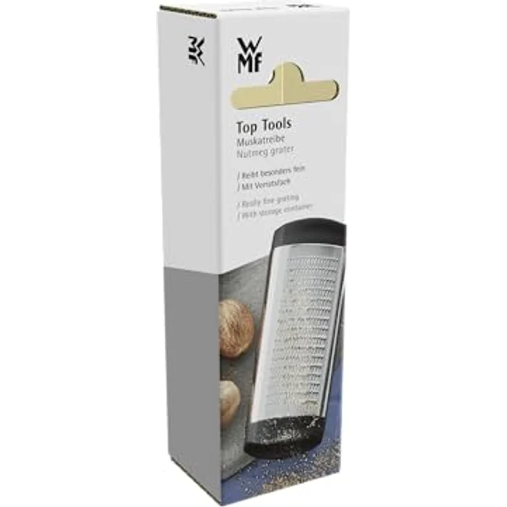 WMF Top Tools Muskatreibe mit Aufbewahrung, 8 x 2,5 x 3,5 cm cm, Edelstahl, Kunststoff, spülmaschinengeeignet – Bild 9