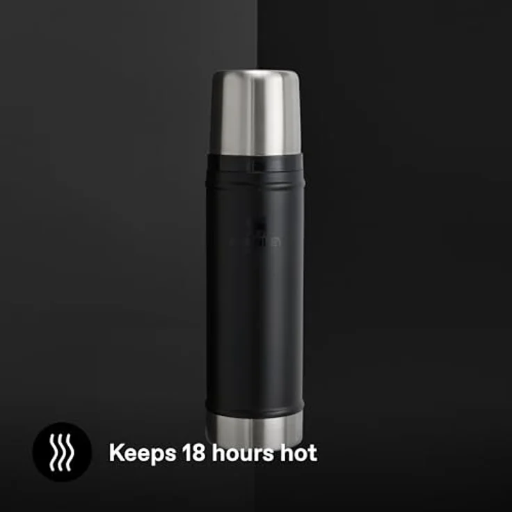 Stanley 1913 Classic Legendary Thermosflasche 0.59L, Edelstahl, 18 Stunden heiß oder kalt, BPA-frei, spülmaschinenfest, Black 2.0 – Bild 4