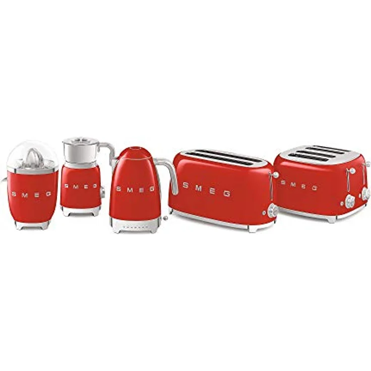 Smeg KLF04RDEU Wasserkocher, 2400W, 1,7L, Edelstahl, rot – Bild 6