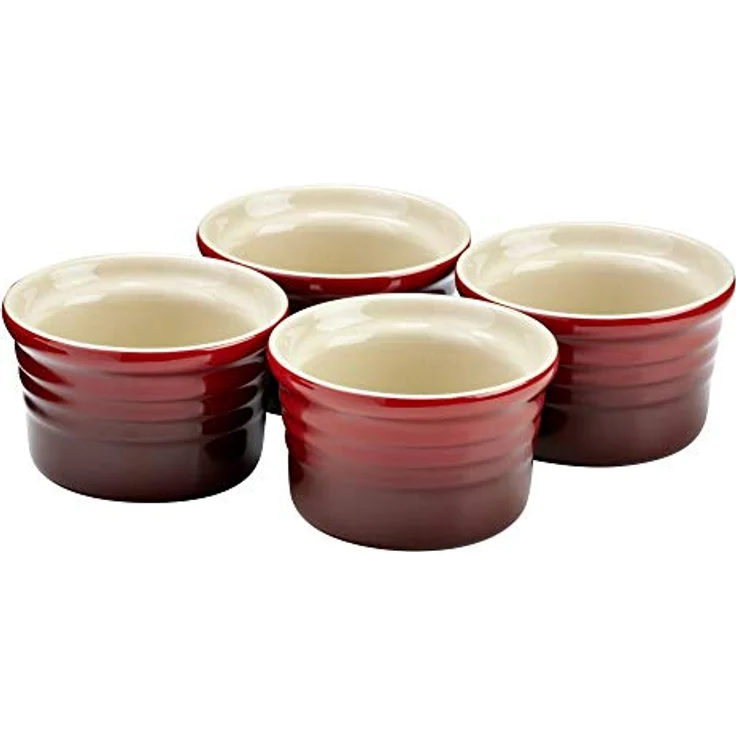 Le Creuset Förmchen-Set, 4-teilig, Rund, Je 120 ml- Ø 8 cm, Steinzeug, Kirschrot – Bild 2