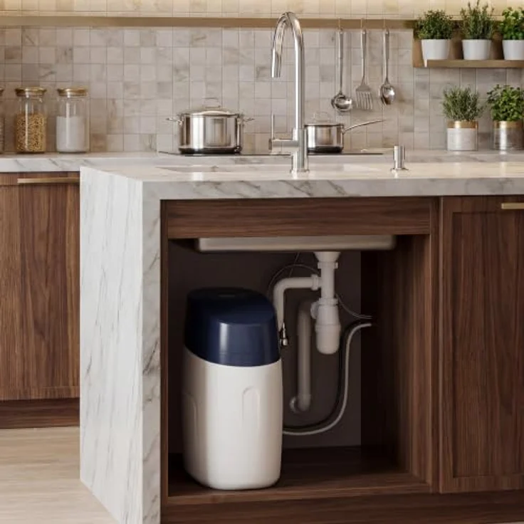 Naturewater SOFT-V1 Wasserenthärtungsanlage, Ionentauscher mit 12,5 l Harztank, für weiches Wasser und automatische Regeneration – Bild 2