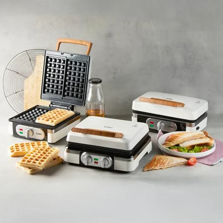 OTTO DOMO WAFFELEISEN DO9280W, Waffeleisen mit integriertem Timer, Temperaturregler und keramischer Antihaftbeschichtung, Powder White – Bild 6