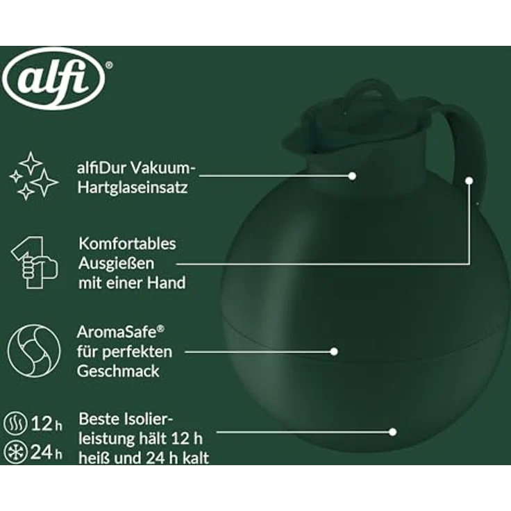 ALFI Isolierkanne Kugel smoke pine mat – Bild 4