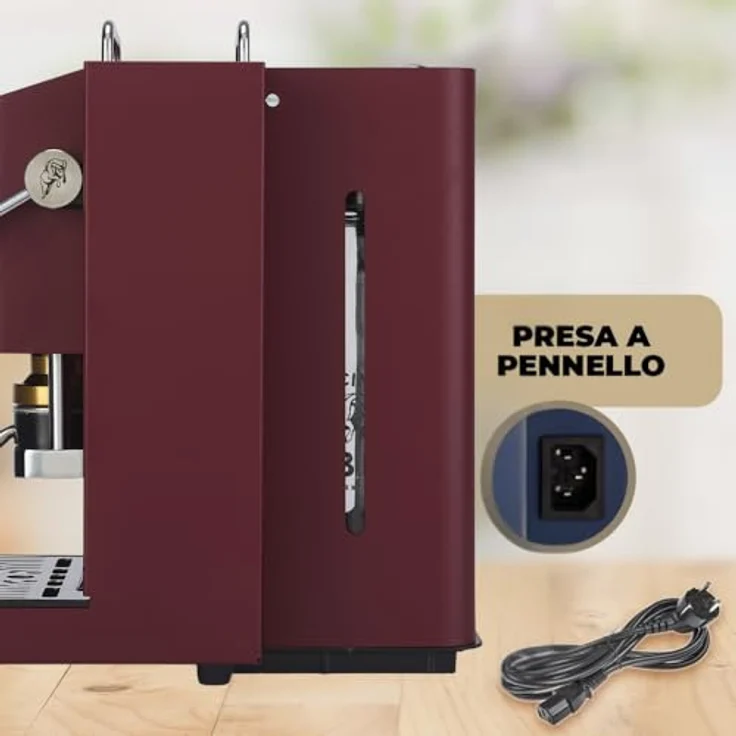 Faber Coffee Machines Pro Deluxe 3.0 Chrom Kaffeepadmaschine, kompatibel mit 44mm ESE-Pads, Wassertank aus Glas, magnetisch abnehmbare Brühgruppe, Chrom-Details mit 3D-Logo – Bild 5