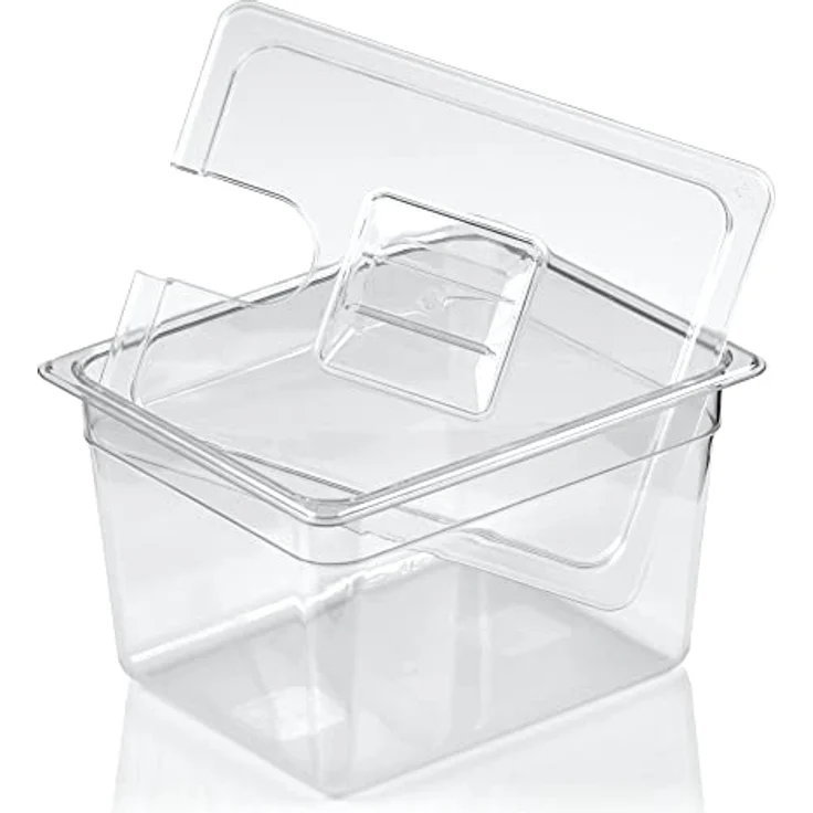 Mahlzeit Sous Vide Set, GN Behälter inkl. Deckel und Gestell | Verstellbar Professionelles Gestell zum Garen, Spareribs Halter, Ideal für Fisch und Fleisch, Sous-Vide, Gastronormbehälter – Bild 5