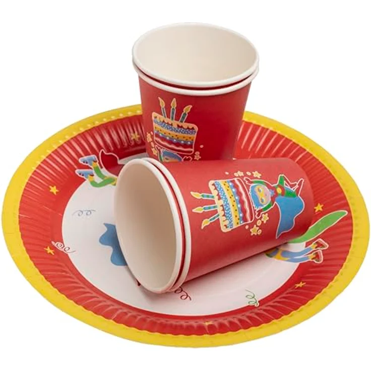 PRO NAPPE Pappbecher, 10 Stück 200 ml, Superhelden Design – Bild 2