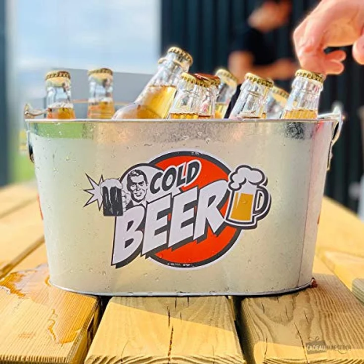 Ovaler Metall-Eimer, Cold Beer – Bild 3