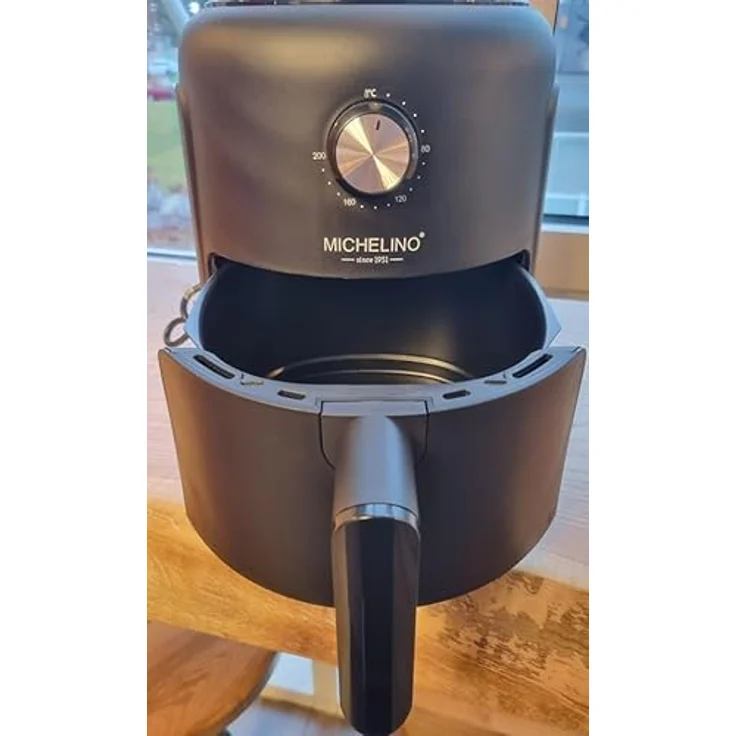 Michelino Heißluftfritteuse MICHELINO Effiziente Heißluftfritteuse 2,6 Liter 1000W, Antihaftbeschichtung, Drehknopfsteuerung – Bild 5