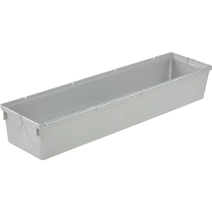 ok Schubladeneinsatz, (B)80 x (T)300 x (H)50 mm, PP, silber – Bild 4