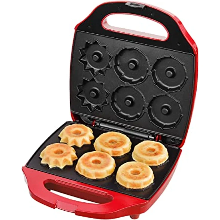 Kalorik TKG CKM 1007 RD Guglhupfbäcker Traditionsformen, 3 Formen für leckere Törtchen, 900 W, Rot NEU*53443 – Bild 3