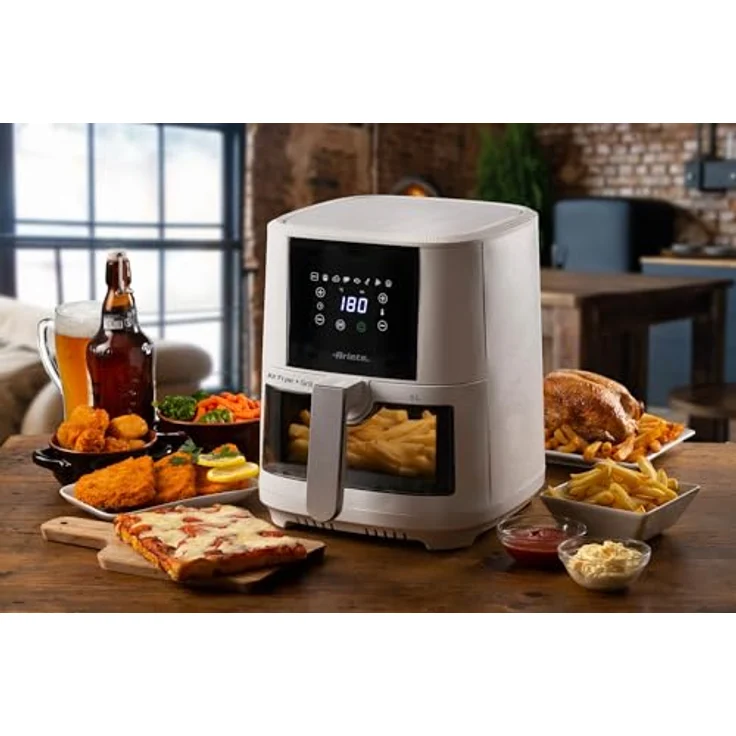 Ariete 4626 Airy Fryer 6L, Luftfritteuse mit 8 Programmen, 1300 W, Transparenter Korb, Weiß – Bild 8