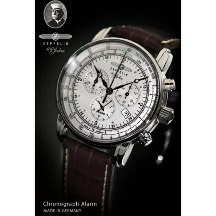 Zeppelin ChronoAlarm 76801 Herrenchronograph Made in Germany – Bild 3