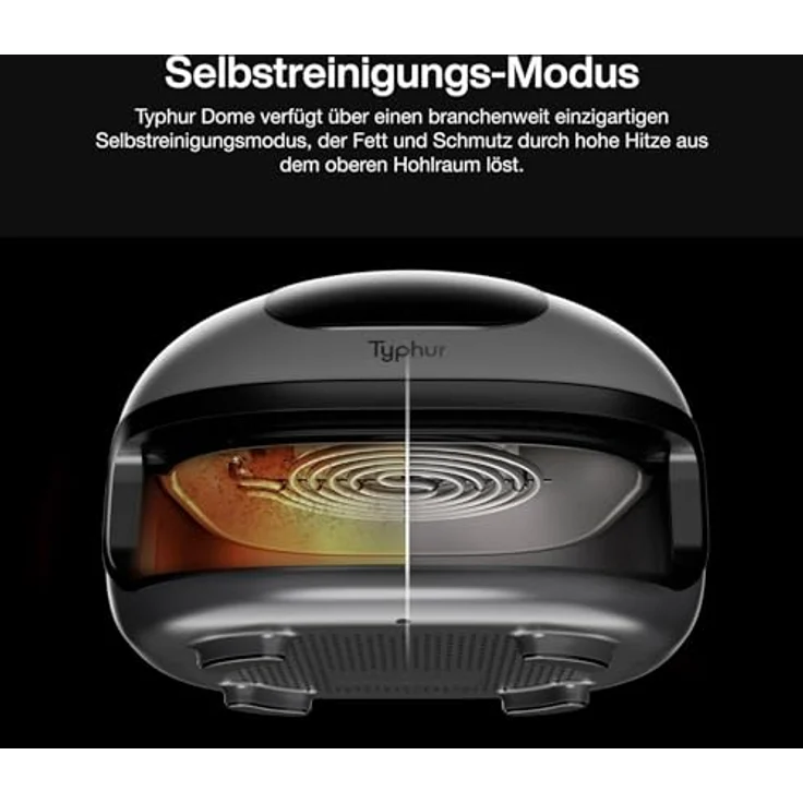 Typhur Dome 2 Heißluftfritteuse 5,3L, 15-in-1 Multifunktionskocher mit selbstreinigender Funktion, schneller Kochgeschwindigkeit und Antihaft-Keramikkorb – Bild 5
