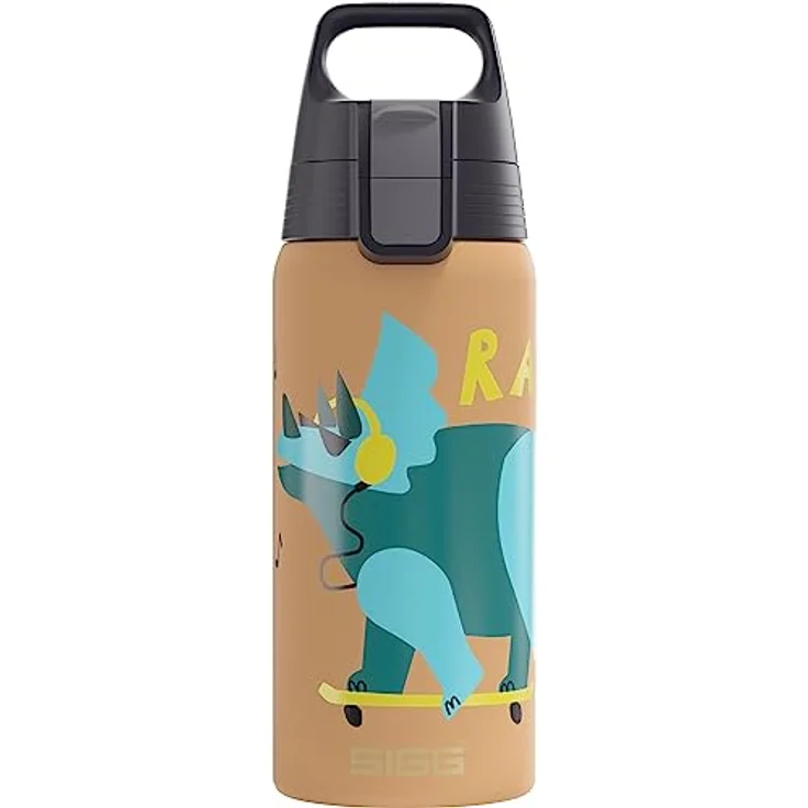 SIGG - Isolierte Trinkflasche Kinder - Shield Therm Kids - Für kohlensäurehaltige Getränke geeignet - Auslaufsicher - Spülmaschinenfest - BPA-frei - 90% recycelter Edelstahl - 0,5L – Bild 1