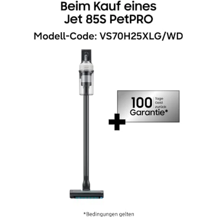 SAMSUNG VS70H25XLG/WD Handstaubsauger, Akkubetrieb, 770 Watt, HEPA Filter, 60 Minuten Laufzeit – Bild 2