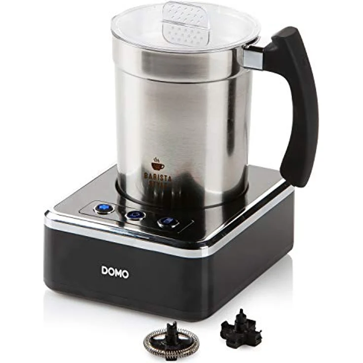 Domo DO717MF Milchaufschäumer Edelstahl, Schwarz 650W – Bild 3