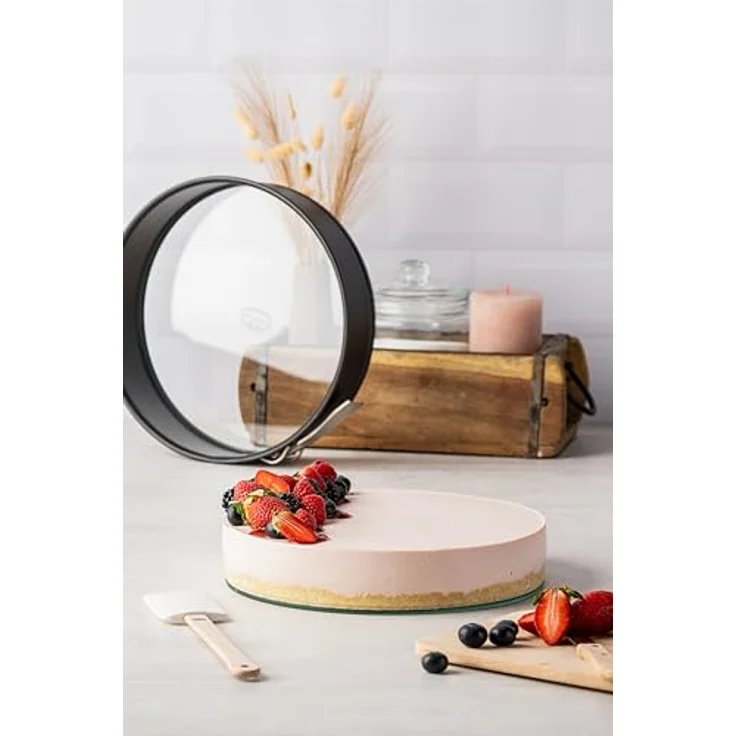 Dr. Oetker Springform Ø 26 cm mit Glasboden Backform mit schnitt- & kratzfestem Glas-Boden, runde Kuchenform mit Antihafteigenschaften, Menge: 1 Stück – Bild 4
