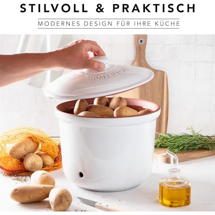 Römertopf Kartoffel-Frische-Topf weiß ø26,0x25 – Bild 6