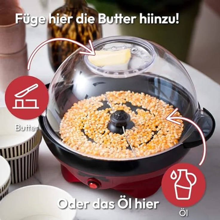 Gadgy Popcornmaschine Gadgy Popcorn Maschine 800W  – Bild 4