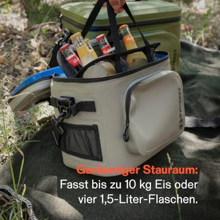 Petromax Kühltasche, 22 l, wasserabweisend, 4-6 Tage Kühlleistung, mit Tragegriffen und Flaschenöffner – Bild 7