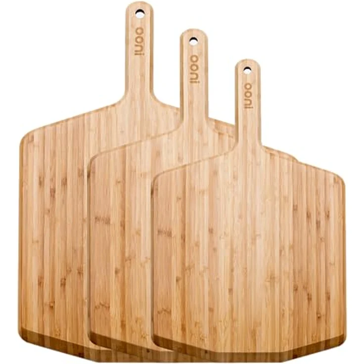 Ooni Pizzaschieber aus Bambus (35 cm) – Hochwertige Pizzaschaufel und Servierbrett für Ooni Pizzaöfen – Leichte, feuchtigkeitsbeständige Verarbeitung – Bild 3