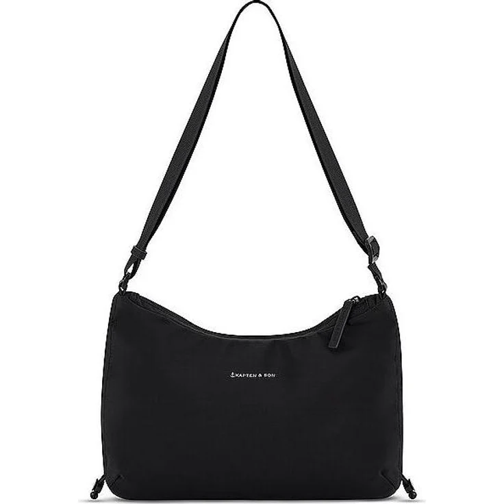 Kapten & Son Skara, Handtasche in Schwarz mit anpassbarem Design und mehreren Fächern