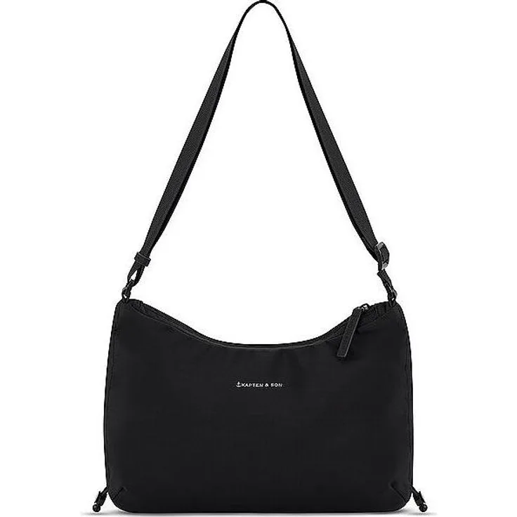 Kapten & Son Skara, Handtasche in Schwarz mit anpassbarem Design und mehreren Fächern