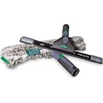 UNGER ErgoTec Ninja Fensterreinigungs Starter-Set 2in1 (inkl. Einwascher + Abzieher, für professionelle Fensterreinigung/Glasreinigung) AKN10