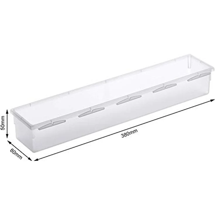 Rotho Basic Ordnungssystem, Kunststoff PP, transparent, 38 x 8 x 5 cm – Bild 2