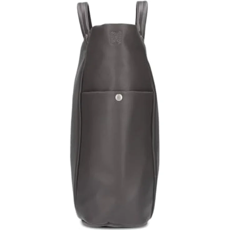 ZWEI Handtasche Pia PI120 Shopper aus genarbtem Kunstleder, Braun, 32.5 x 13 x 36 cm – Bild 3