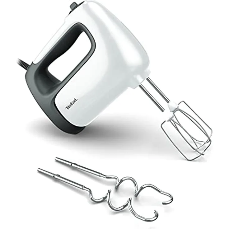 TEFAL Prep'Mix+ HT4601 Handmixer, 500W, 5 Geschwindigkeiten, Turbo-Funktion, Edelstahlrührer