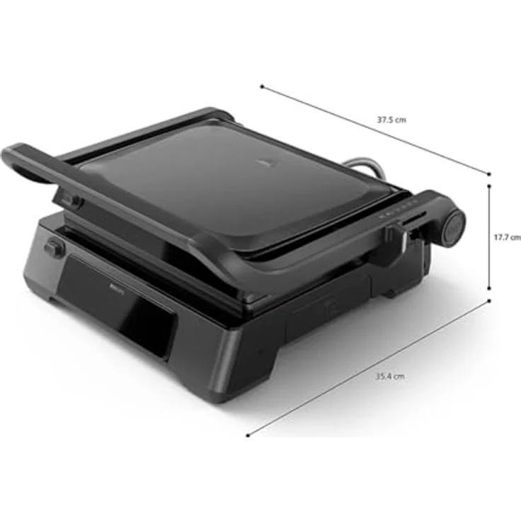 Philips Kontaktgrill 7000 Series HD6307/70, 2200 W, 8 voreingestellte Funktionen, digitale Temperatureinstellung, abnehmbare Platten – Bild 3