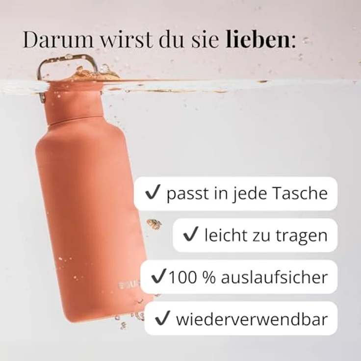 Equa Timeless Dark Trinkflasche 600 ml – Bild 5