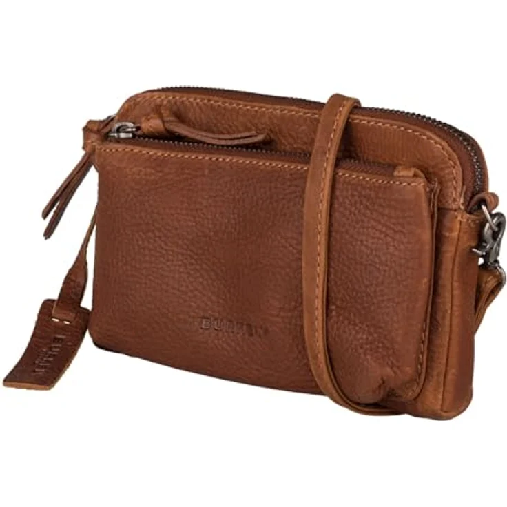 Burkely Antique Avery Mini Bag, Handtasche aus Pull-Up-Leder mit Reißverschlussfächern, braun – Bild 2