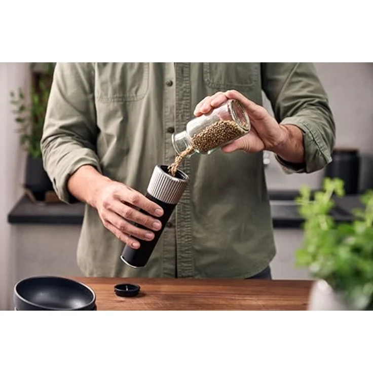 ZWILLING Spices Gewürzmühle, Keramikmahlwerk stufenlos verstellbar für Salz, Pfeffer und Gewürze, grau – Bild 4