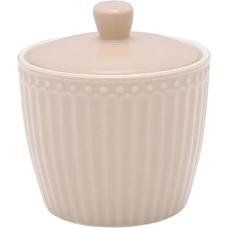 GreenGate Sugar Pot Alice Creamy Fudge, Steinzeug, 0,12 l, cremefarben
