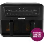 Cuisinart XXL Zweizonen-Heißluftfritteuse, 6-in-1 Kochfunktionen, PFAS-frei, 2 x 5,2L Kapazität für 8+ Portionen, spülmaschinenfeste Teile