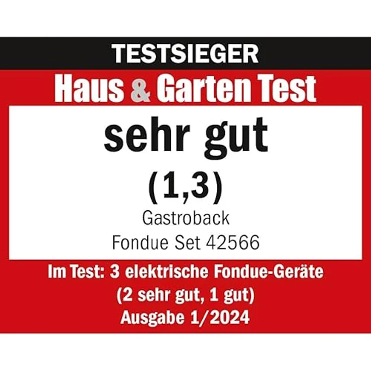 GASTROBACK 42566 Fondue Set, praktischer Drehteller mit 8 Edelstahl-Saucenbehälter Stufenlos regelbar von 40°C bis 190°C, 1.000 Watt, 1000, Antihaftbeschichteter Topf, schwarz, silber – Bild 3
