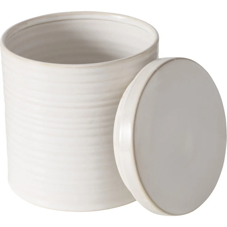 Boltze Vorratsdose JONAH, Keramikglas mit Deckel, Ø 15,5 cm, beige, spülmaschinengeeignet