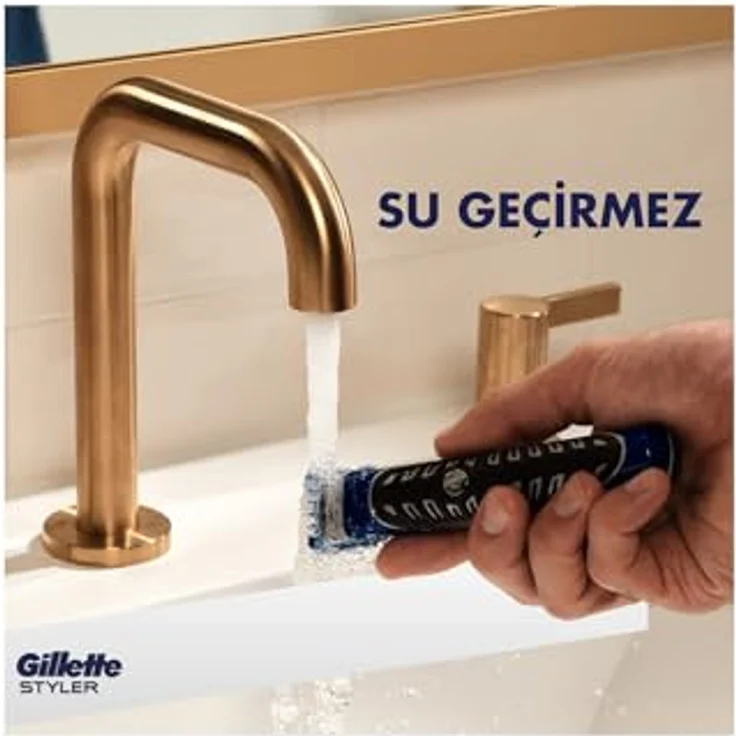 Gillette Styler Trimm- und Rasiergerät 4 in 1, abwaschbar mit Schneideaufsätzen für präzises Rasieren – Bild 5