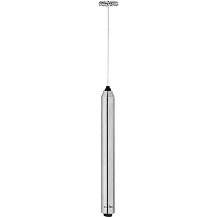 Cilio Milchaufschäumer CREMOSO DELUXE 103106, handlicher Milchschäumer inkl. Batterien und Rezepten, weiß – Bild 2