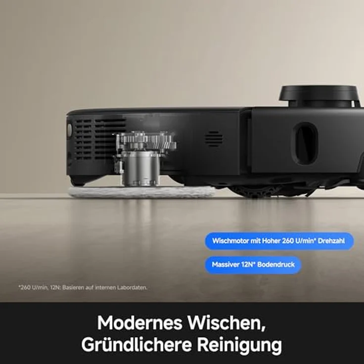MOVA P70 Pro Ultra, Roboterstaubsauger & Wischmopp, 30000Pa, LDS Navigation, RGB AI Hindernisvermeidung, Selbstreinigende Basis, Schwarz – Bild 4